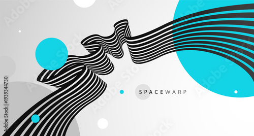 Abstract background with curve lines in 3D perspective, dynamic stripes tape looks like road, journey trip wallpaper, futuristic dynamic expanse theme.