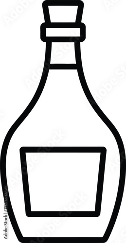 Vector of a simple bottle with a cork stopper on top