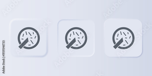 Grey Petri dish with bacteria icon isolated on grey background. Set icons in square buttons. Vector