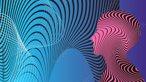 Artificial intelligence concept art, modern technologies, abstract vector illustration