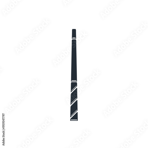 Black Billiard cue icon isolated on white background. Vector