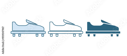 Blue Golf shoe icon isolated on white background. Sport equipment. Sports uniform. Vector