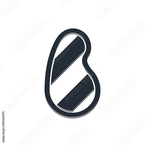 Black Steak meat icon isolated on white background. Vector