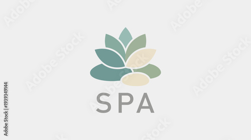 An elegant logo design showcasing a serene lotus flower with soft hues, symbolizing relaxation and serenity for spa and wellness enterprises.