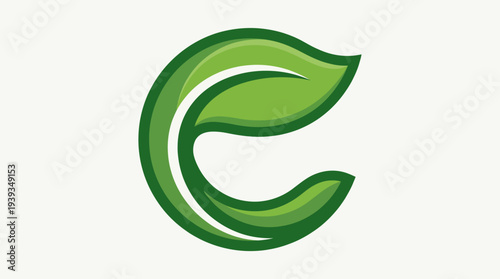 This vibrant green leaf emblem conveys a strong message of eco-friendliness and sustainability, perfect for businesses that prioritize environmental responsibility and health.