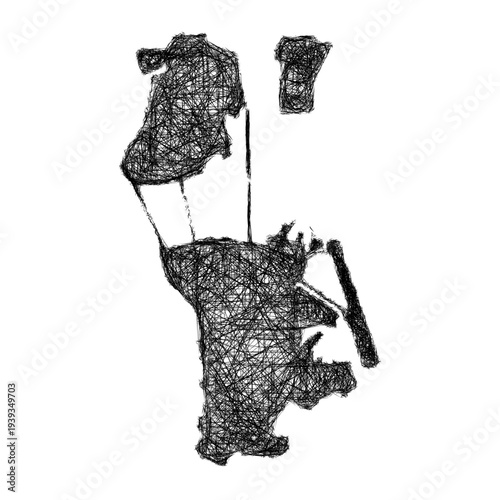 Sketch Macao outline map design