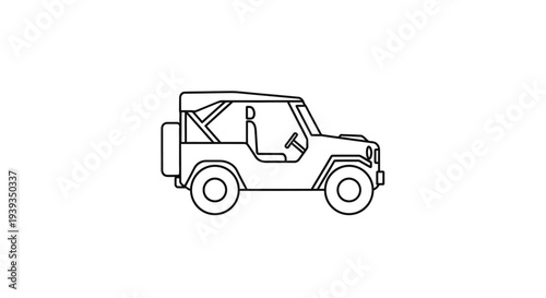 Jeep vehicle side view illustration.