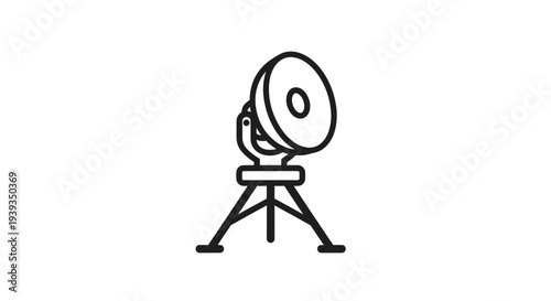 Satellite Dish on Tripod Stand.