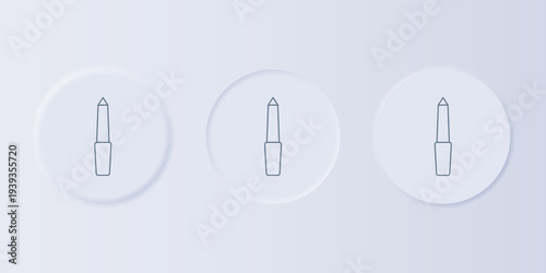 Grey Nail file icon isolated on grey background. Manicure tool. Set icons in square buttons. Vector