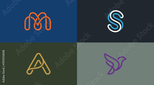 This image showcases a collection of diverse logos, each reflecting a unique design style suitable for modern branding needs across various industries and themes.