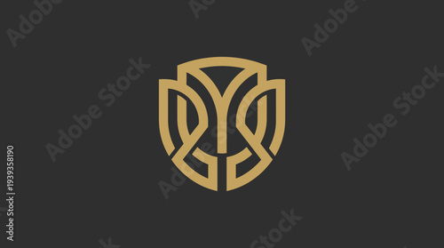 An elegant and modern logo design showcasing abstract shapes that represent innovation and creativity in branding, perfect for contemporary businesses or startups.