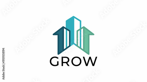 This contemporary logo embodies the concept of growth and renewal, featuring upward arrows that convey the message of ambition and progress in any business sector.