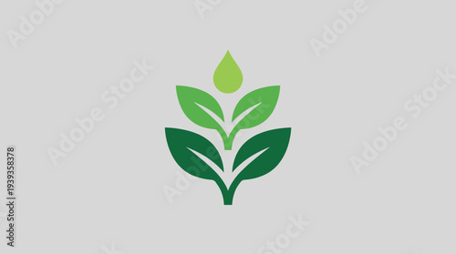 Featuring stylized green leaves, this logo represents growth, sustainability, and nature, making it perfect for eco-friendly brands focused on environmental consciousness.