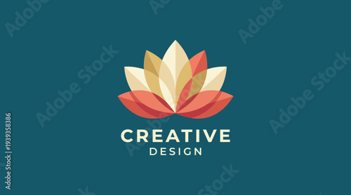 This captivating logo features a lotus blossom, a symbol of purity and beauty, enhanced by vibrant colors, making it ideal for creative brands and conscious businesses.