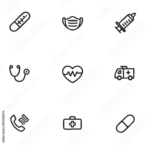 set of medical icons