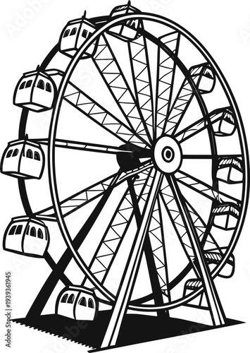 ferris wheel vector illustration