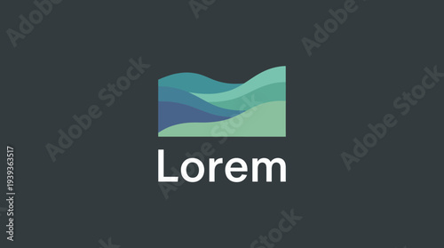 This sleek logo showcases soft waves, blending colors beautifully, representing fluidity and creativity for modern branding solutions and design services.