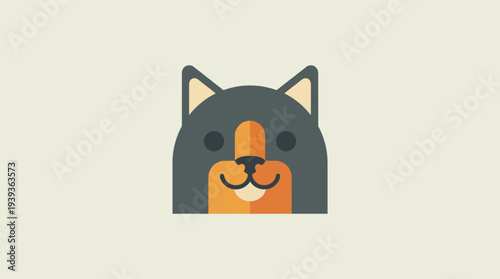 Featuring a cute animal face with vibrant colors, this image embodies joy, playfulness, and charm, appealing to audiences seeking delightful and friendly designs.