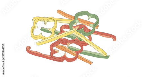 Colorful Plastic Clothespins Stacked Together.