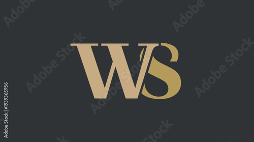 This chic logo design features a stylish WS monogram, embodying modern elegance and simplicity suitable for upscale brands across various industries, appealing to contemporary aesthetics.