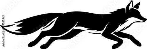 Running Fox Silhouette – Wild Fox Animal Vector Icon
