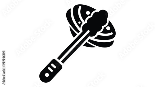 Steel chapati tong for gripping and flipping chapati or roti on a hot pan