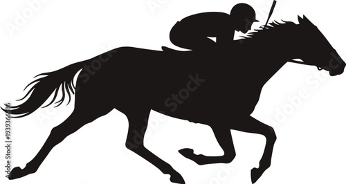Jockey Horse Gallop Silhouette