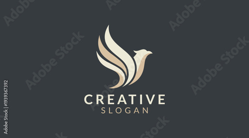 This artistic representation of a phoenix in flight embodies the themes of rebirth and renewal, making it an ideal logo for creative enterprises or motivational branding.