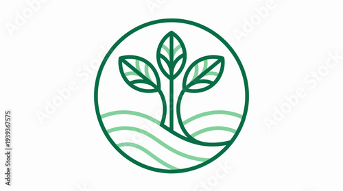 Showcasing a beautifully illustrated tree with leaves and flowing waves, this image represents nature, growth, and environmental health, encapsulating a sense of peace and vitality.