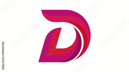 A modern and dynamic representation of the letter D, featuring vibrant gradients and curves that convey creativity, energy, and contemporary design aesthetics in a unique way.