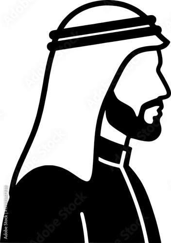 Modern Arabic man in traditional headwear and attire