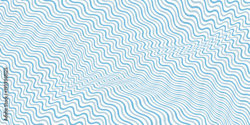 Seamless Wave Pattern, Hand drawn water sea vector background. Wavy beach print, curly grunge paint lines,