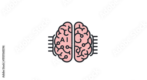 Stylized AI brain illustration with integrated circuits symbolizing artificial intelligence and advanced cognitive technology