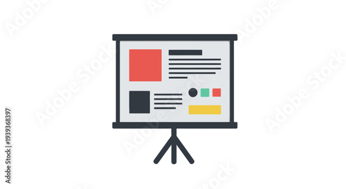 Presentation Board with Visuals for a Business Meeting or Educational Session