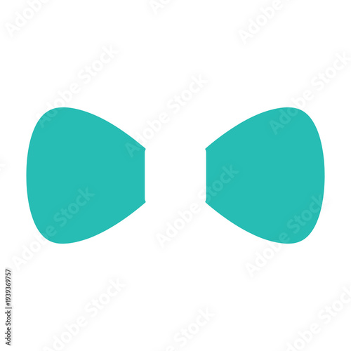 Elegant teal bow tie isolated on a clean white background with a sleek minimalist design for formal events and stylish fashion accessories
