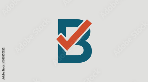 This logo features a bold stylized 'B' with a check mark, symbolizing trust and approval, perfect for businesses focused on verification and certification.