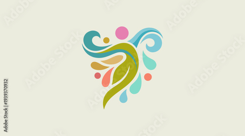 This vibrant and fluid design symbolizes life and vitality through swirling colors, expressing emotions and energy in an abstract art form that captivates attention.