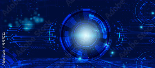 Artificial Intelligence AI Circuit Technology Background Illustration for Digital Future Innovation