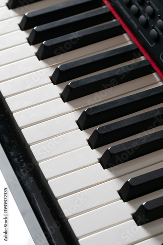 Fotografie Smooth ebony and ivory chiaroscuro keys whisper sonatas for Piano Day and Chopin