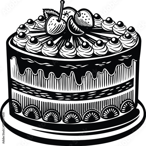 chocolate cake with cherry