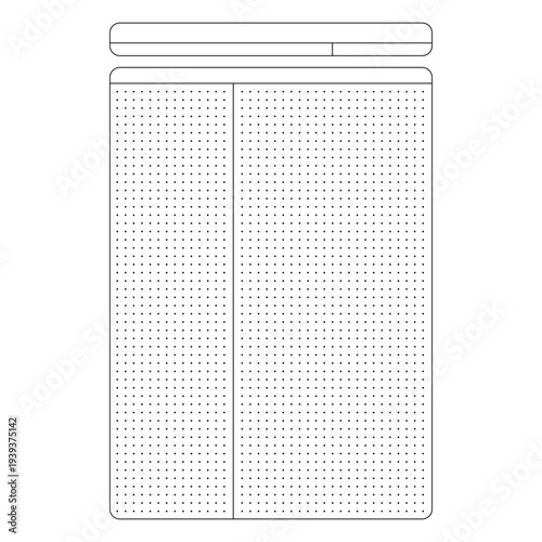 Grid paper. Dotted sheet of abstract background with color graph. Geometric pattern for school, wallpaper, textures, notebook. Blank on white background.