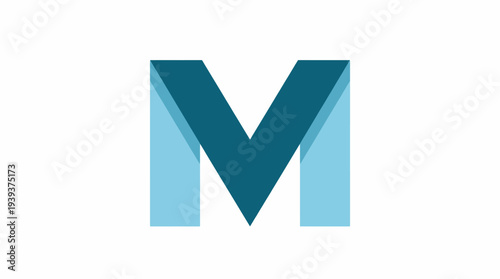 An artistic representation of the letter 'M' designed with a vibrant blue and teal gradient, symbolizing modernity, professionalism, and creativity.