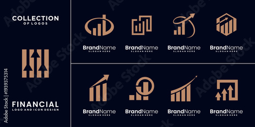 Set of financial logo design inspiration.