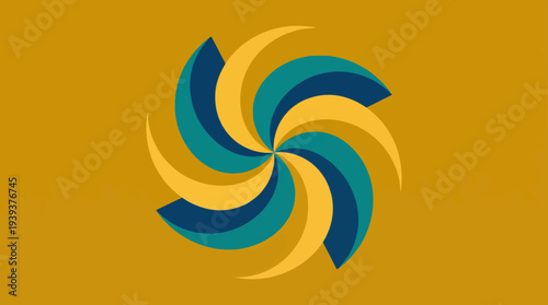 An eye-catching spiral design in warm hues, representing dynamism and energy, capturing the viewer's attention with its modern aesthetic and vibrant color palette.