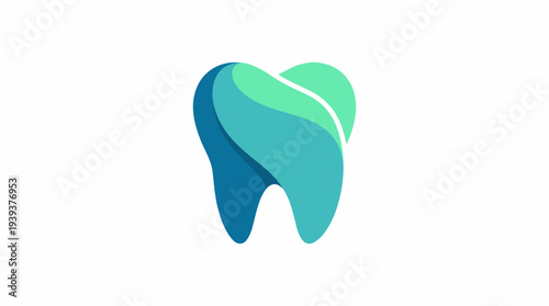 This image depicts a modern, abstract tooth shape, symbolizing dental health and care, emphasizing the importance of oral hygiene and the beauty of a healthy smile.