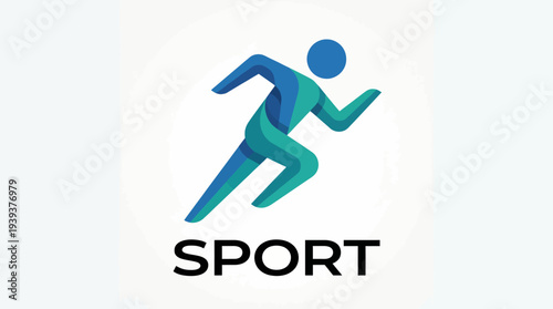 This image showcases a dynamic figure in motion, representing sport and athleticism, perfect for branding around fitness, competition, and active lifestyles.
