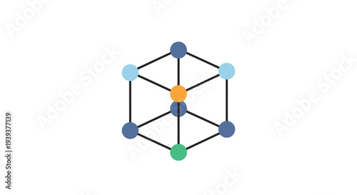 Dynamic abstract network diagram illustrating complex data connections and system architecture