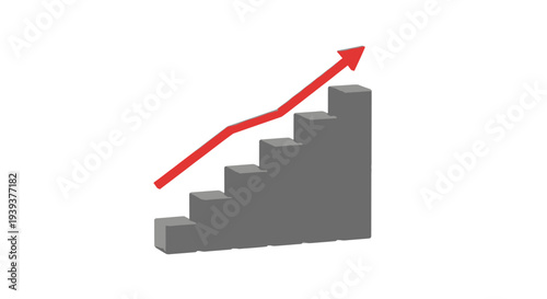 Upward Trend Graph Showing Growth and Progress