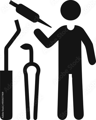 Professional dentist performing thorough oral examination with specialized dental tools and equipment