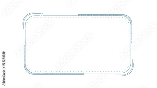 Close-up of a clear plastic or silicone rectangular food storage container with a light blue rim on a white background.